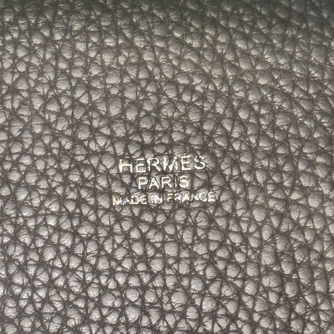 HERMES エルメス ハンドバッグ ピコタンロック22 MM トリヨンクレマンス エタン シルバー金具 C刻印