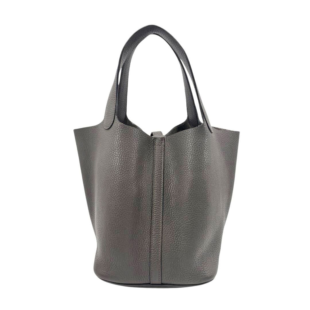 HERMES エルメス ハンドバッグ ピコタンロック22 MM トリヨンクレマンス エタン シルバー金具 C刻印