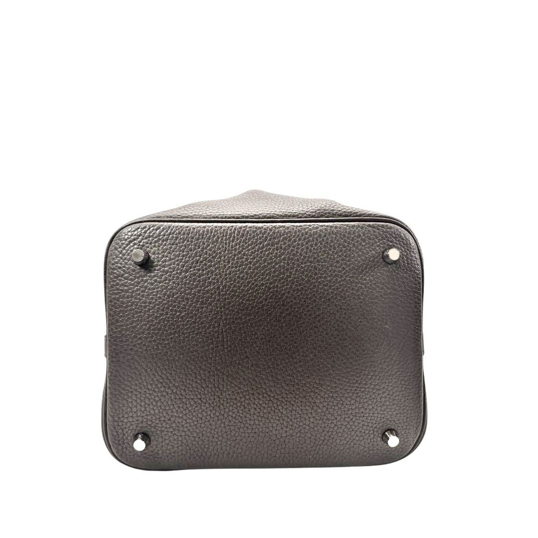 HERMES エルメス ハンドバッグ ピコタンロック22 MM トリヨンクレマンス エタン シルバー金具 C刻印