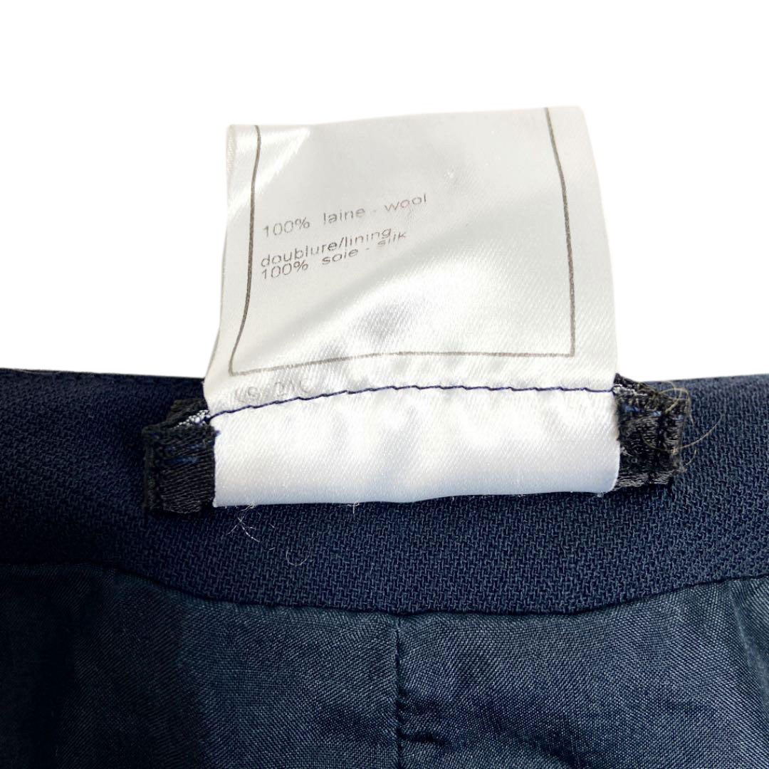 CHANEL シャネル ウールパンツ ネイビー 00C 38 レディース P15068