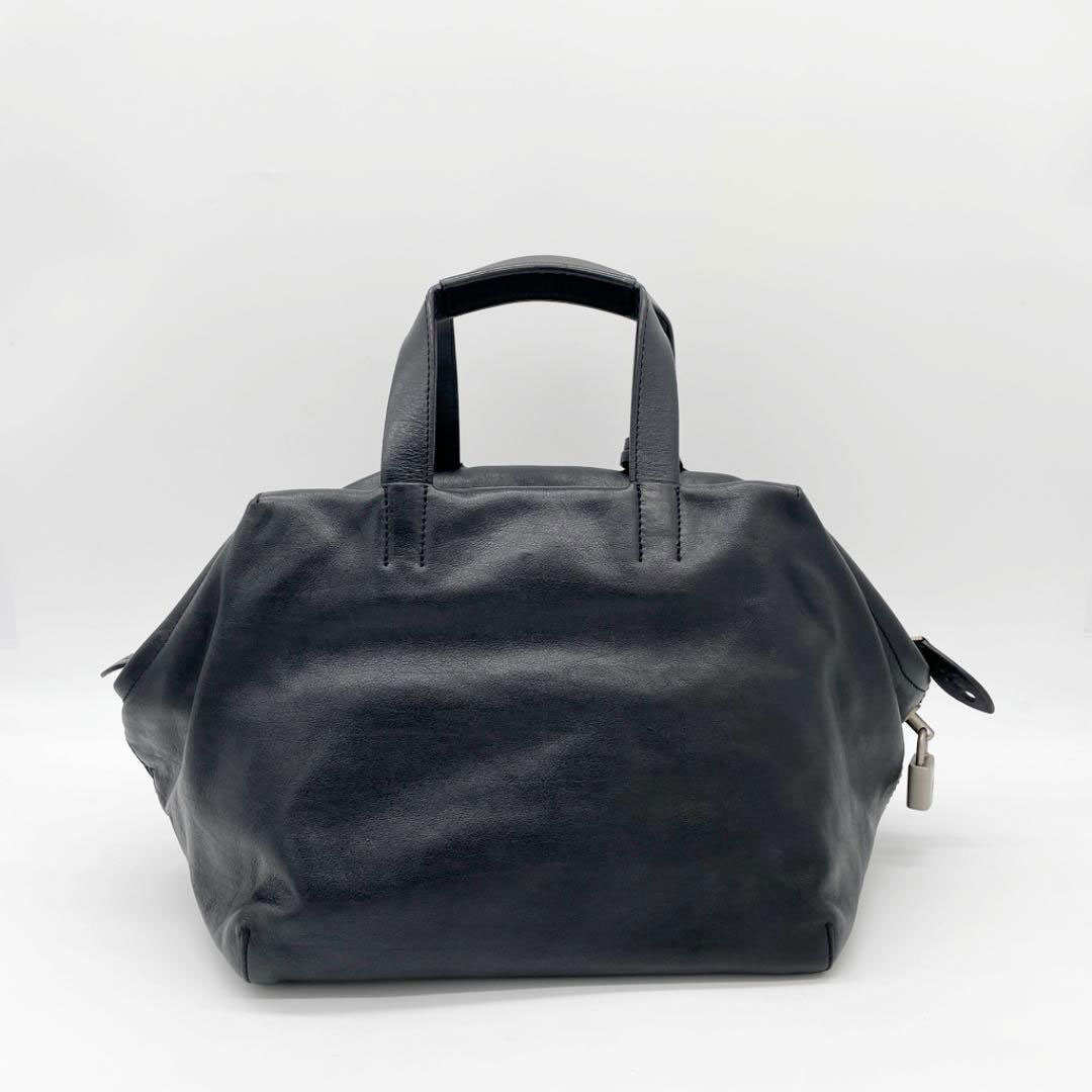 LOEWE ロエベ 2WAY ハンドバッグ レザー ブラック シルバー金具