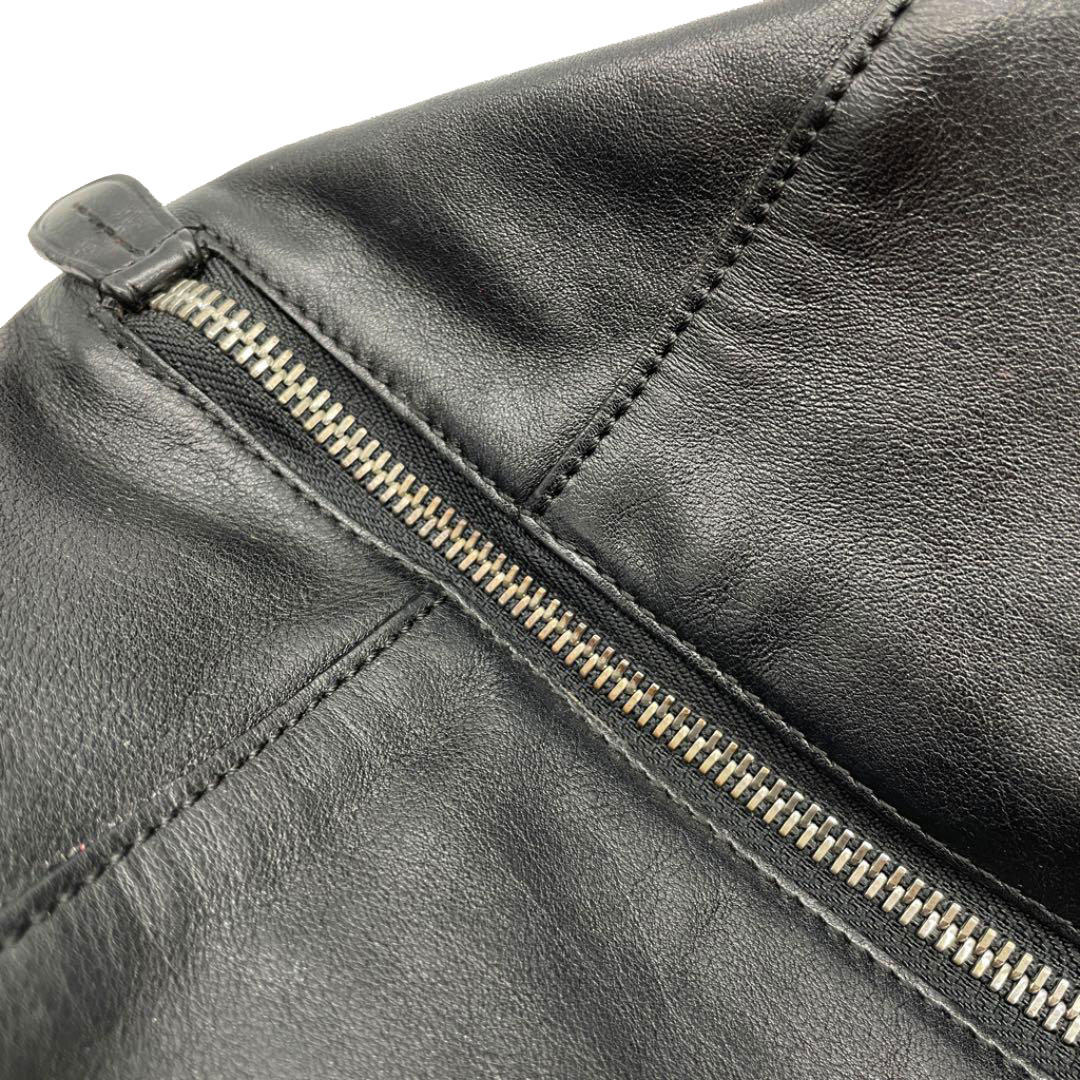 LOEWE ロエベ 2WAY ハンドバッグ レザー ブラック シルバー金具