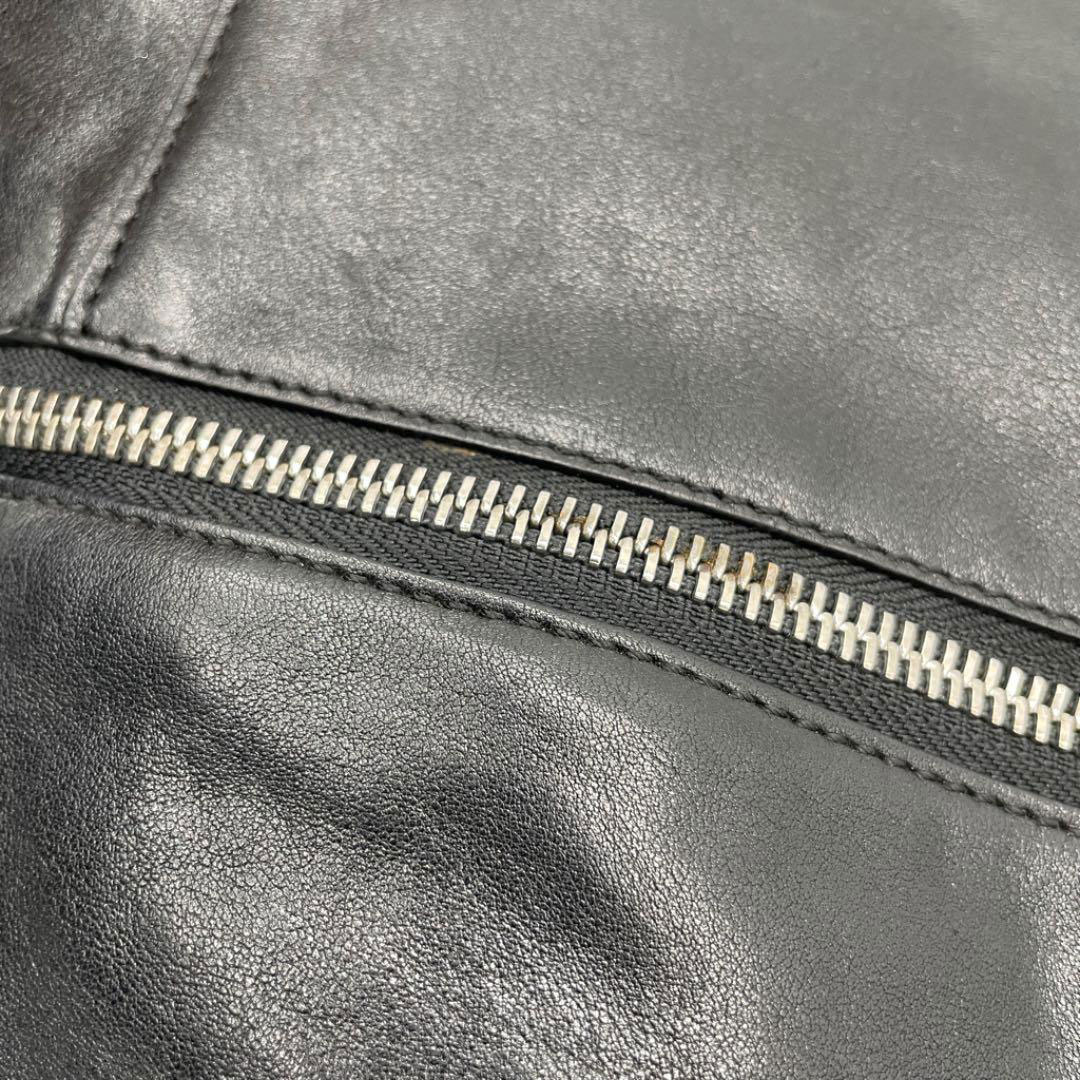LOEWE ロエベ 2WAY ハンドバッグ レザー ブラック シルバー金具