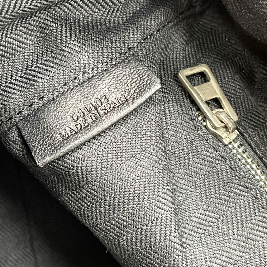 LOEWE ロエベ 2WAY ハンドバッグ レザー ブラック シルバー金具