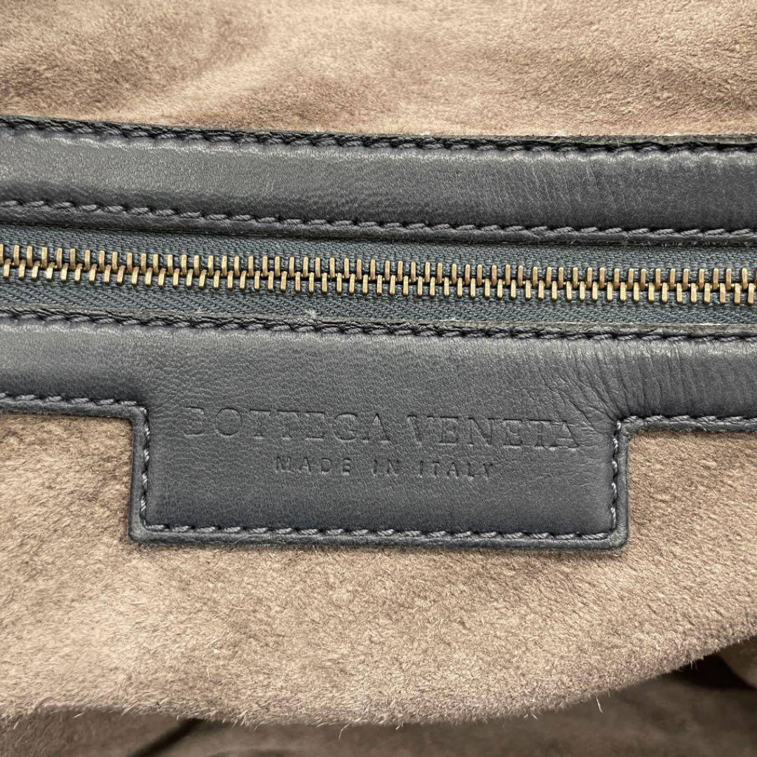 BOTTEGA VENETA ボッテガヴェネタ イントレチャート ハンドバッグ レザー ブルーグレー 192938