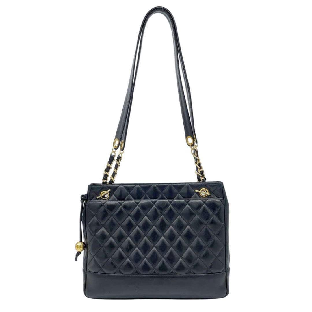 CHANEL シャネル マトラッセ チェーントートバッグ ラムスキン