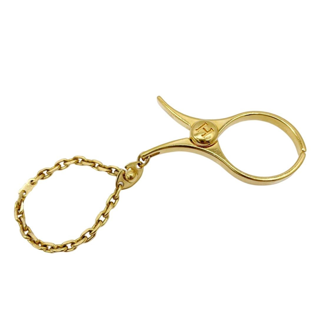 HERMES エルメス グローブホルダー チャーム フィルー（フィロー） ゴールド