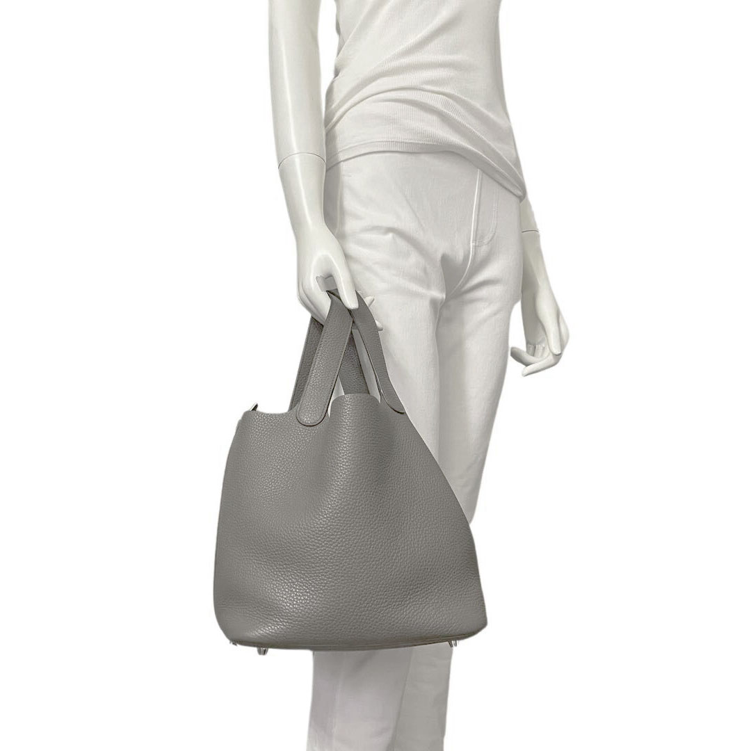 HERMES エルメス ピコタンロック22 MM トリヨンクレマンス エタン シルバー金具 Ｘ刻印