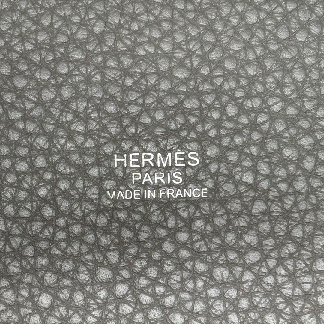 HERMES エルメス ハンドバッグ ピコタンロック22 MM トリヨンクレマンス エタン シルバー金具 C刻印