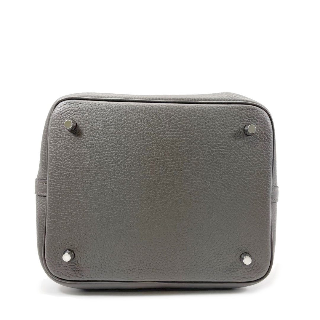 HERMES エルメス ハンドバッグ ピコタンロック22 MM トリヨンクレマンス エタン シルバー金具 C刻印