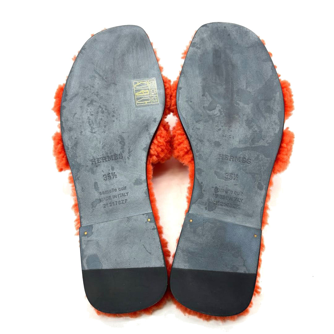 【hanako】HERMES　エルメス　ムートン　　サンダル hanako様専用】HERMES エルメス ムートン サンダル - メルカリ