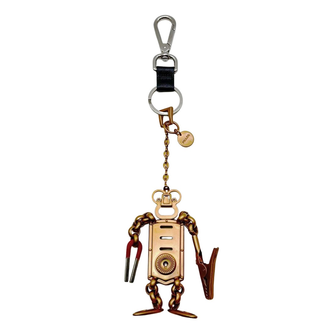 PRADA プラダ ロボット キーホルダー キーリング チャーム ゴールド系
