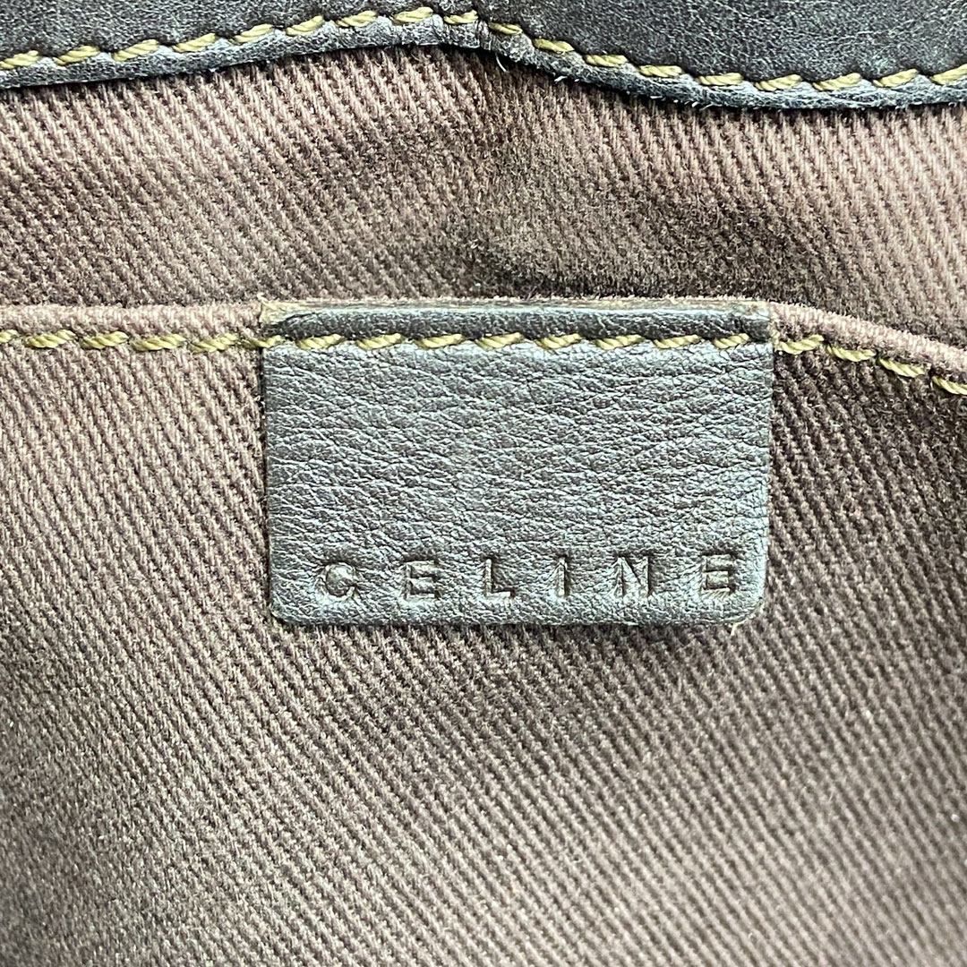 CELINE セリーヌ ブギーバッグ ハンドバッグ レザー ダークブラウン CE/00/23