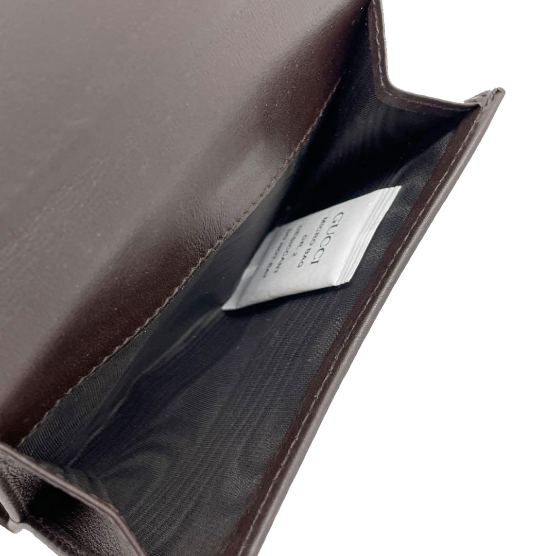 GUCCI グッチ Wホック 二つ折財布 GGキャンバス レザー プレート ベージュ ブラウン 257015