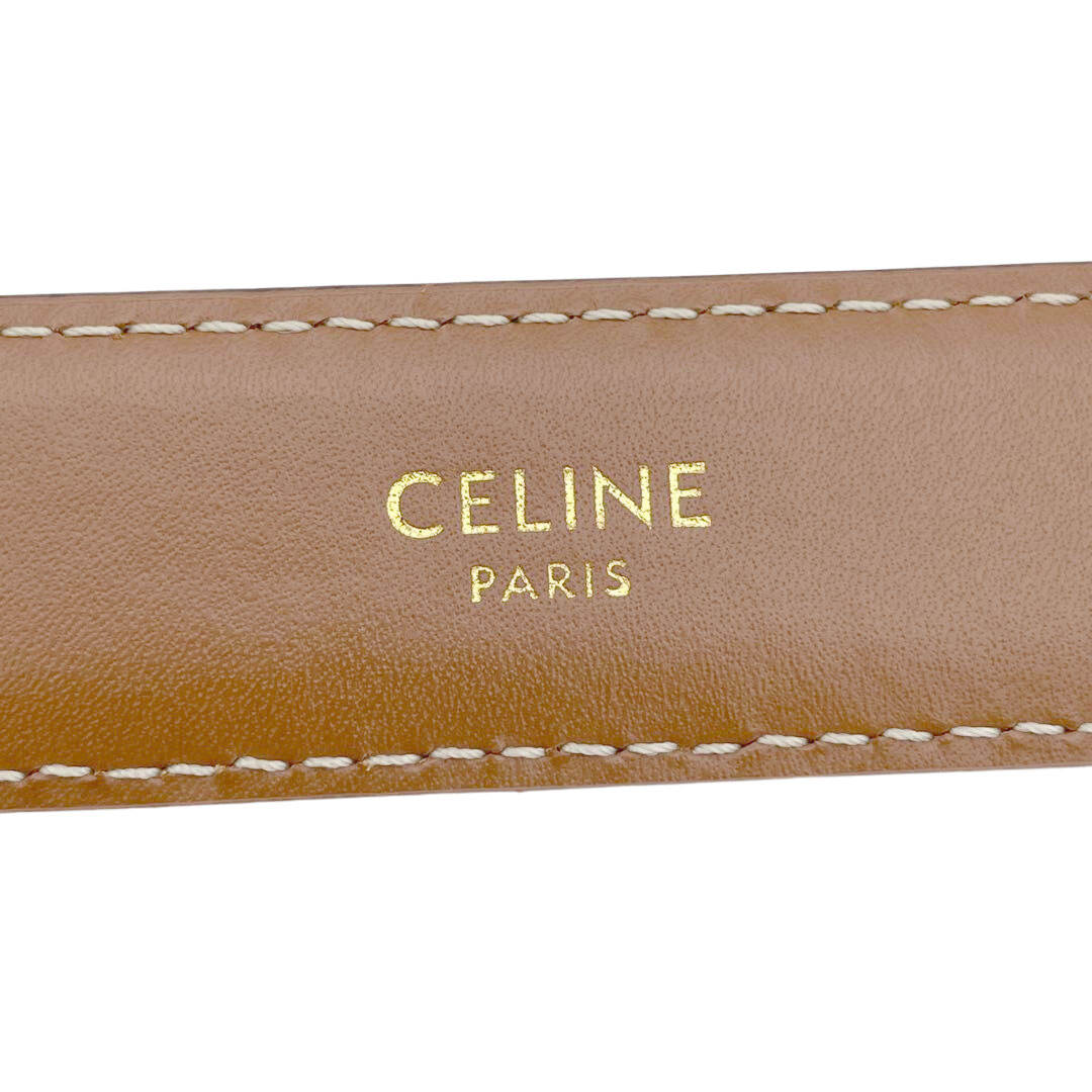 CELINE セリーヌ ミディアム トリオンフ ベルト 80 スムースカーフスキン ブロンズ