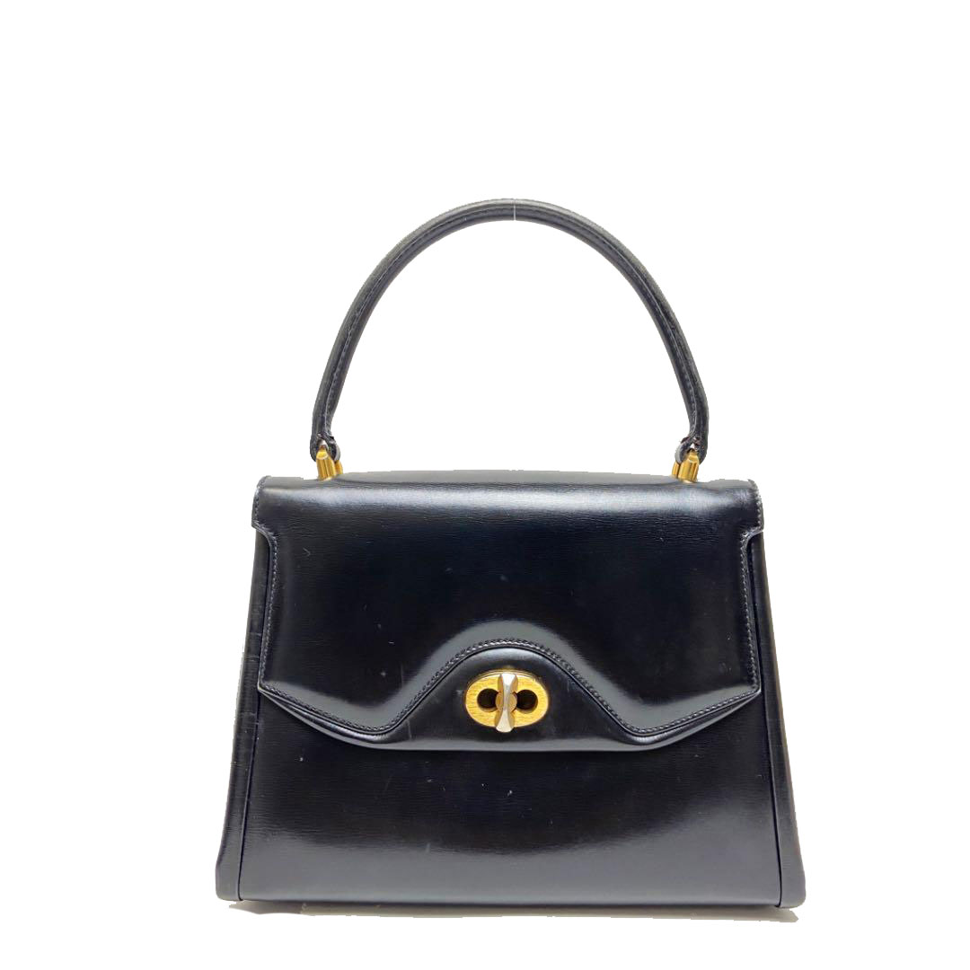 ベストセラー オールドグッチ グッチ GUCCI ハンドバッグ ブラック レザー 小物