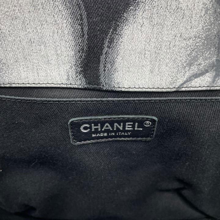 CHANEL シャネル トートバッグ カメリア キャンバス レザー ホワイト ブラック 23番台 A91422