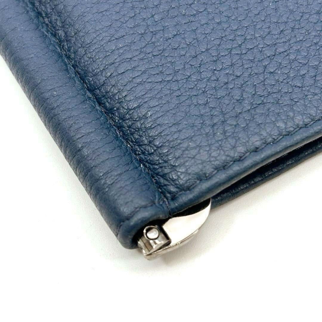 PRADA プラダ マネークリップ 二つ折り財布 カードケース レザー 2MN077 ブルー