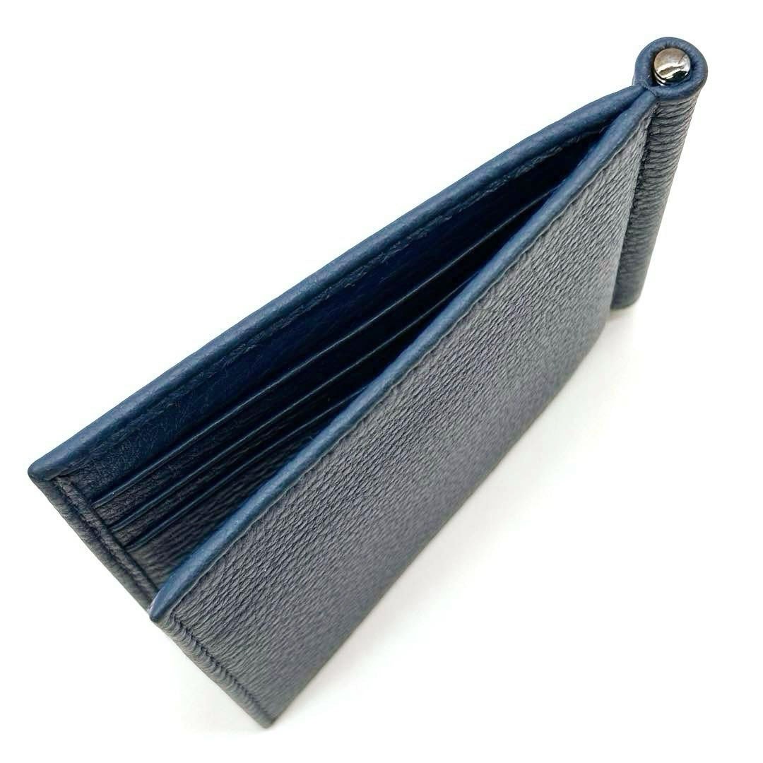 PRADA プラダ マネークリップ 二つ折り財布 カードケース レザー 2MN077 ブルー