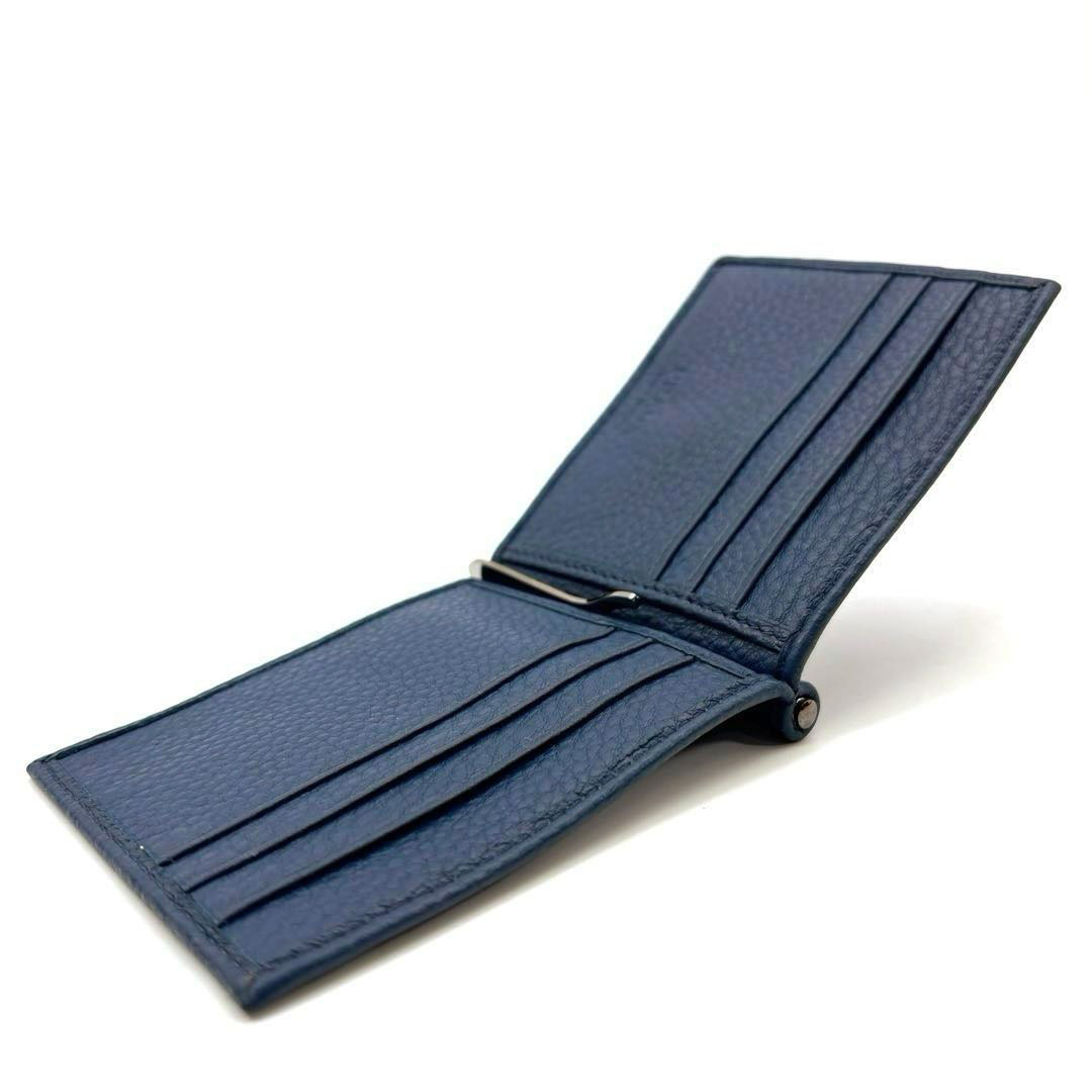 PRADA プラダ マネークリップ 二つ折り財布 カードケース レザー 2MN077 ブルー