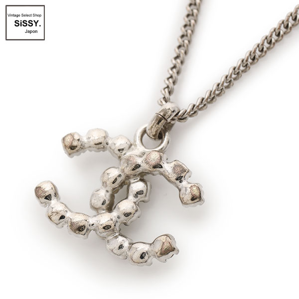 ■シャネル■ ココマーク ネックレス ラインストーン シルバー 04V 【CHANEL】