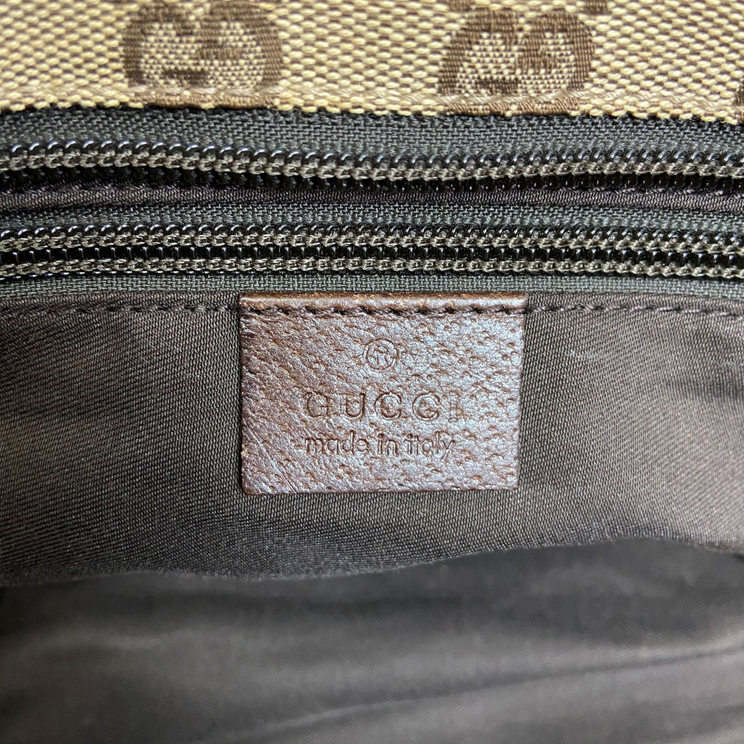GUCCI グッチ ハンドバッグ GGキャンバス シェリーライン ベージュ ブラウン グリーン レッド 131228