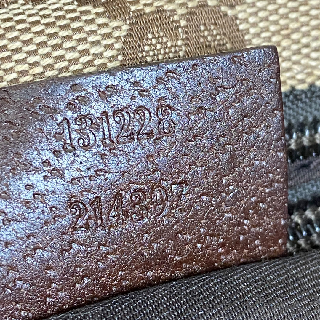 GUCCI グッチ ハンドバッグ GGキャンバス シェリーライン ベージュ ブラウン グリーン レッド 131228