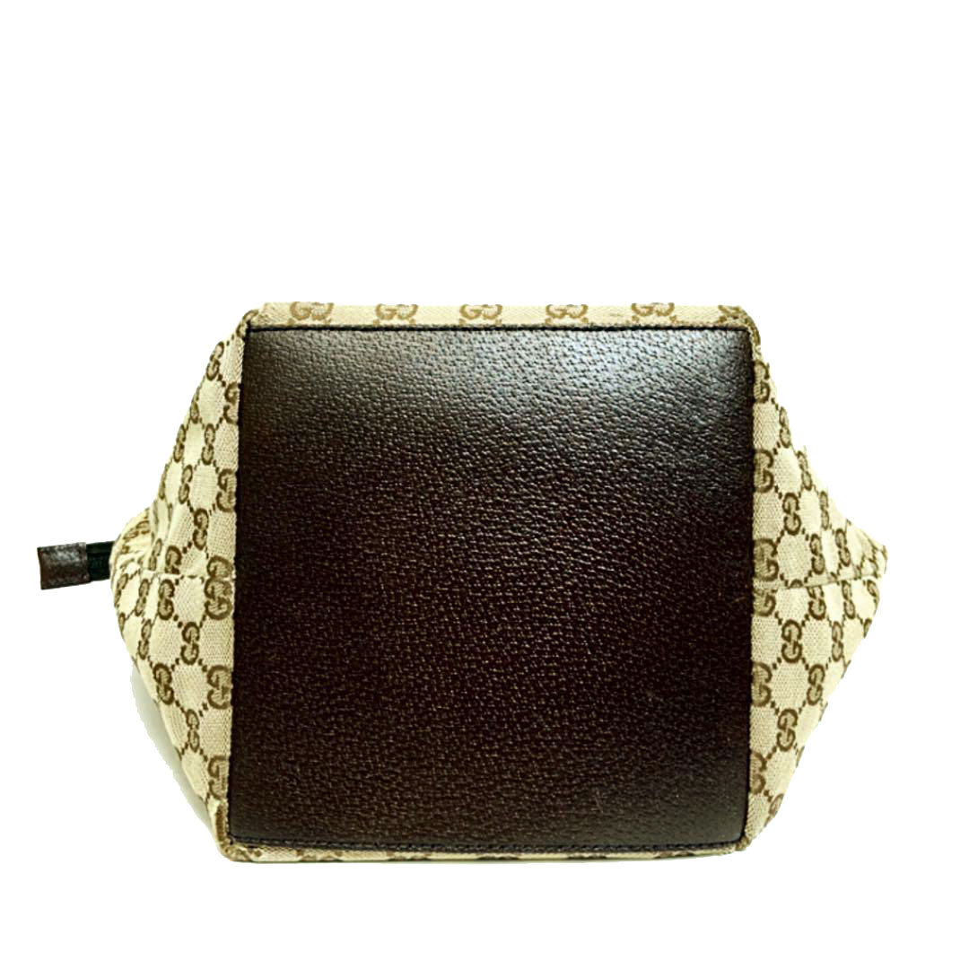 GUCCI グッチ ハンドバッグ GGキャンバス シェリーライン ベージュ ブラウン グリーン レッド 131228