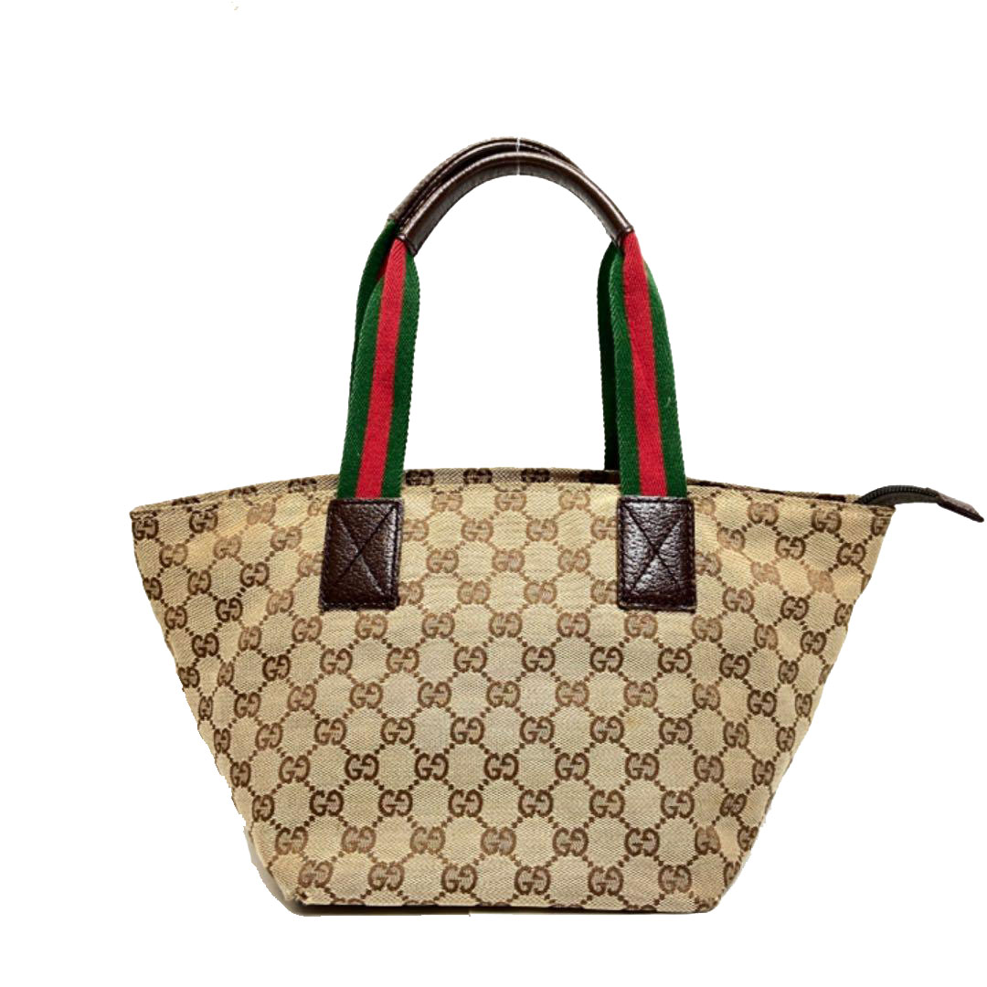 GUCCI グッチ ハンドバッグ GGキャンバス シェリーライン ベージュ ブラウン グリーン レッド 131228