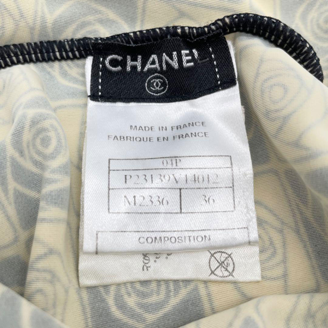 CHANEL シャネル 水着 ホルターネック カメリア ココマーク 36 ブラック 04P