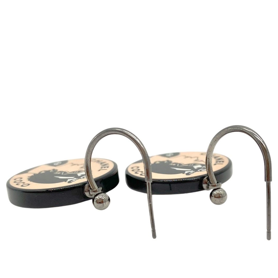 CHANEL シャネル ピアス マドモアゼル アイコン ブラック ピンク