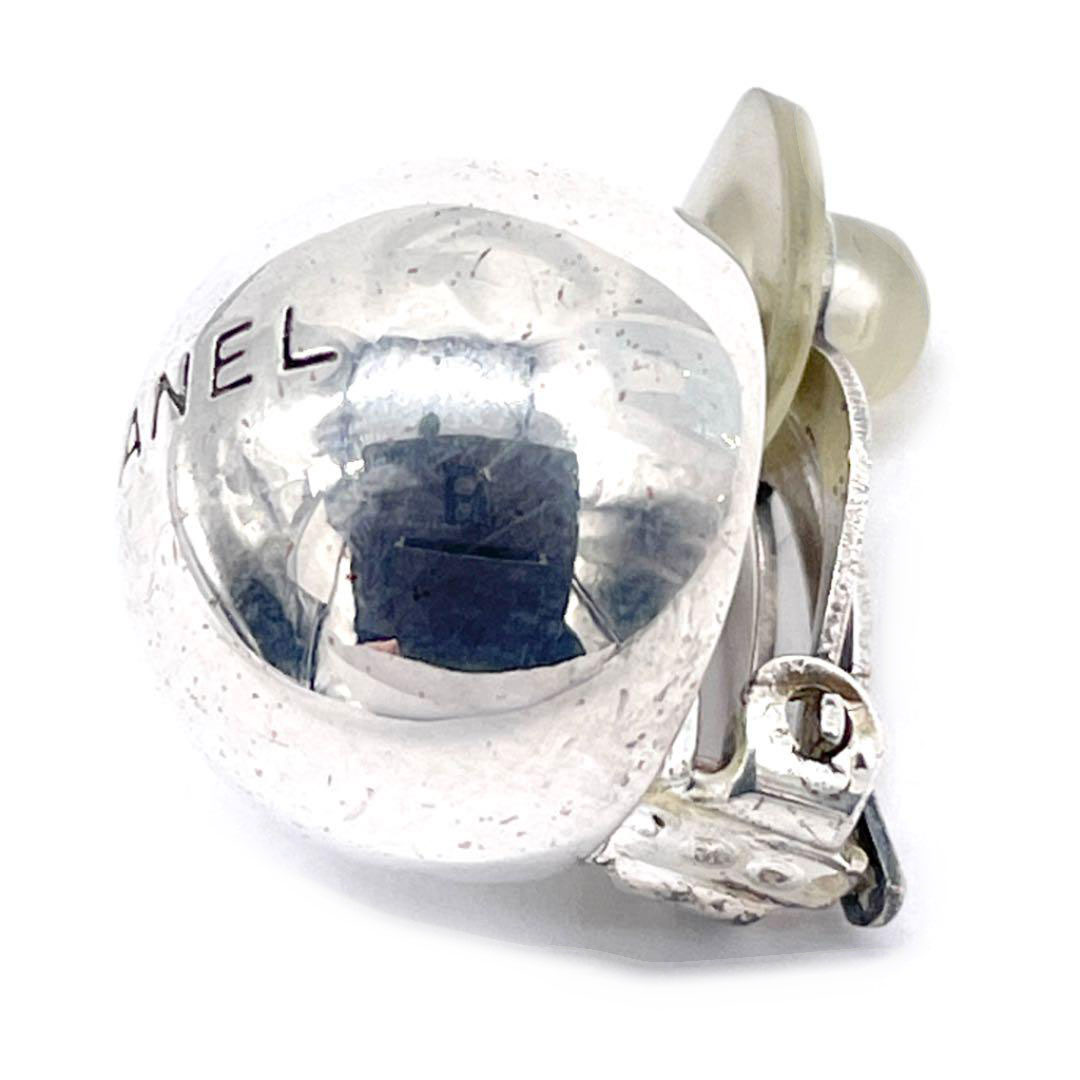 CHANEL シャネル ロゴイヤリング シルバー 98P