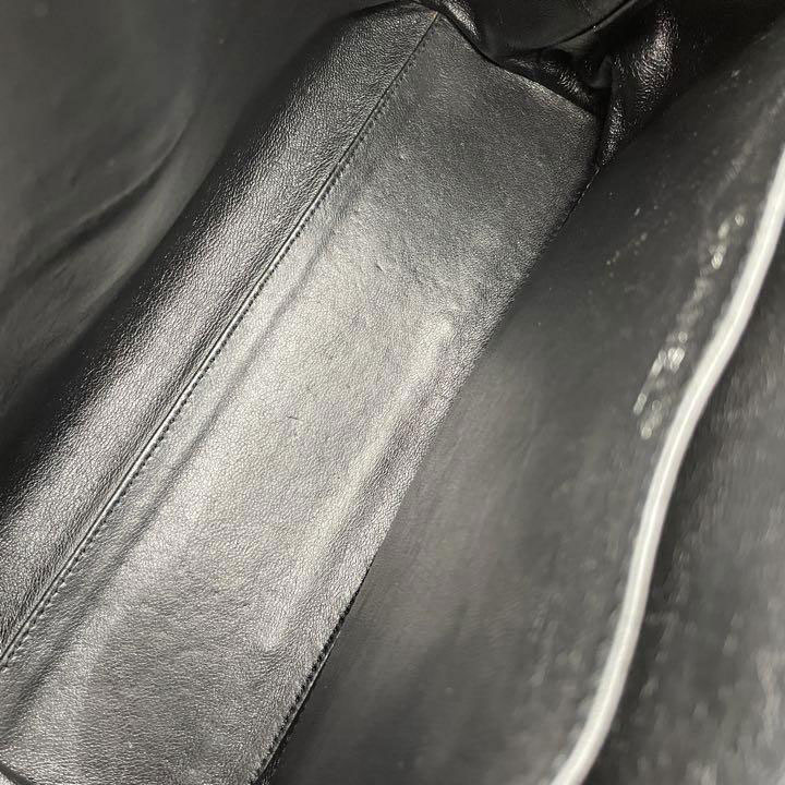 CHANEL シャネル ケリー型ハンドバッグ キャビアスキン ココマーク ターンロック ブラック シルバー金具 6番台