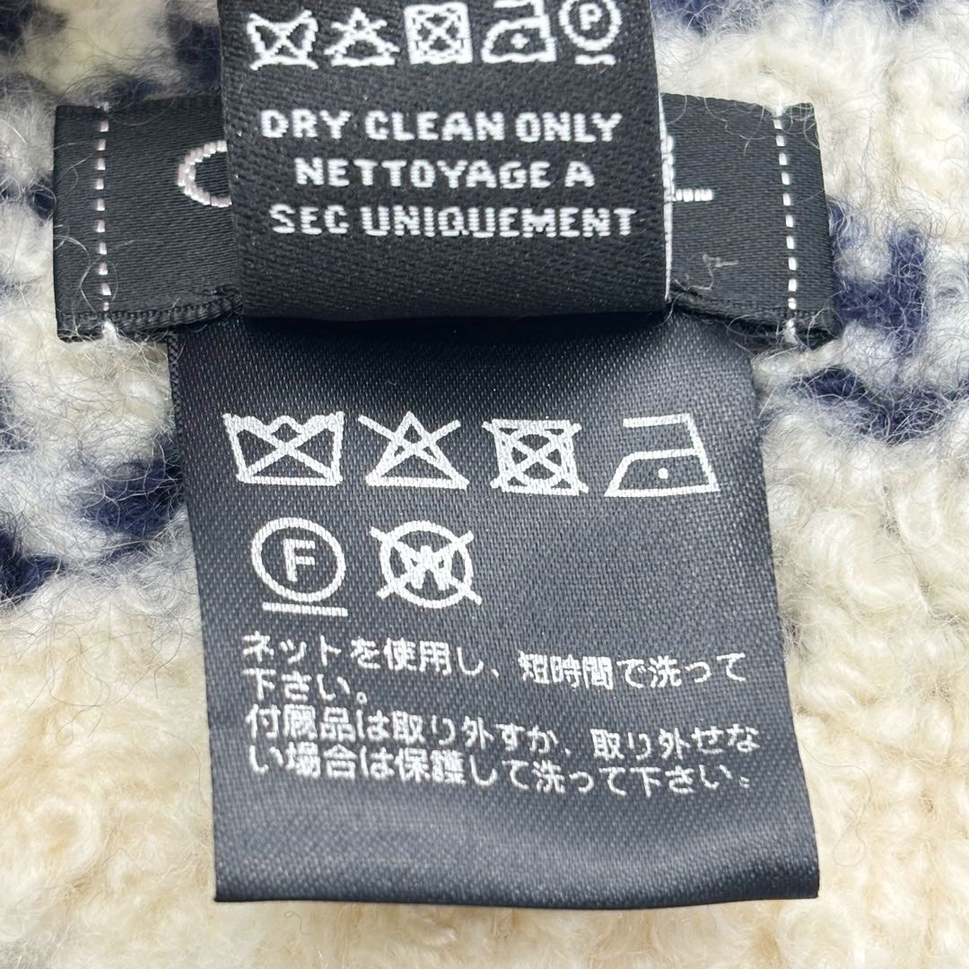 CAHNEL シャネル ココマーク ニット帽 カシミヤ/シルク ネイビー/ホワイト