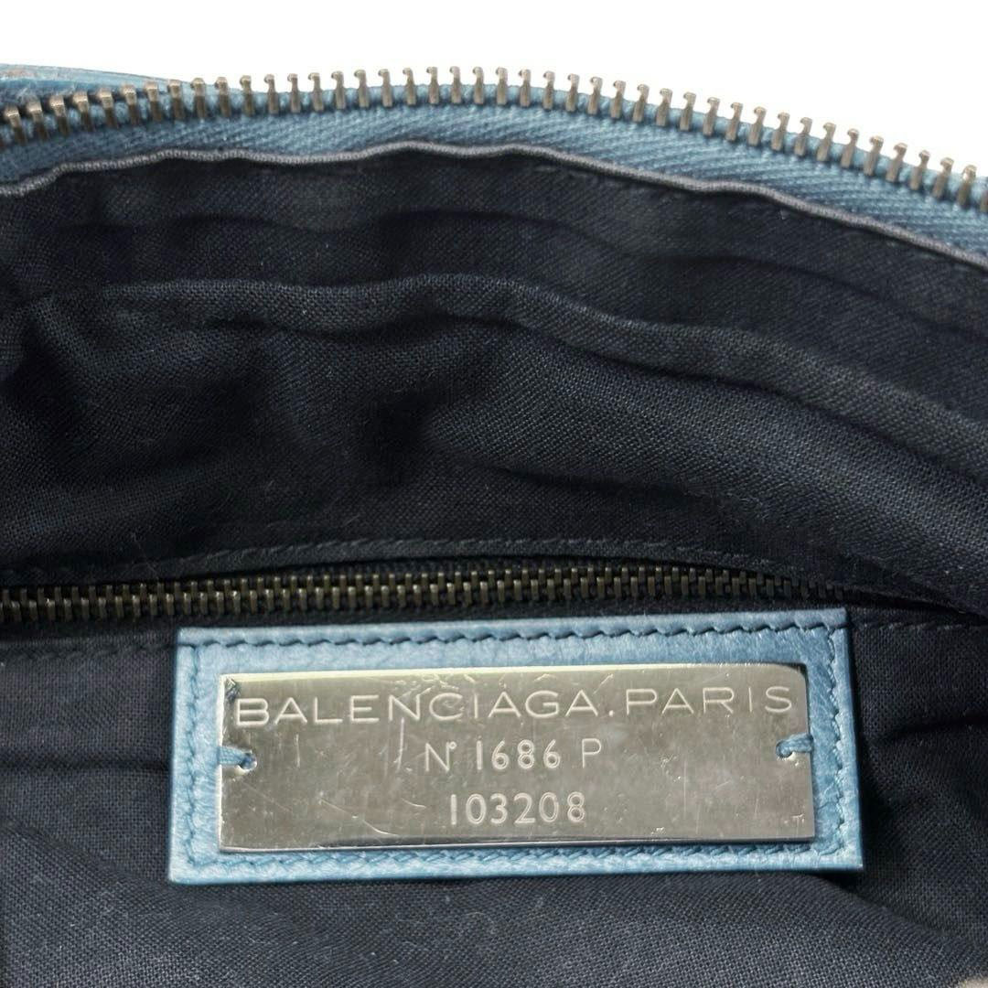 BALENCIAGA バレンシアガ ザ・ファースト 2WAYハンドバッグ レザー ブルー系  103208