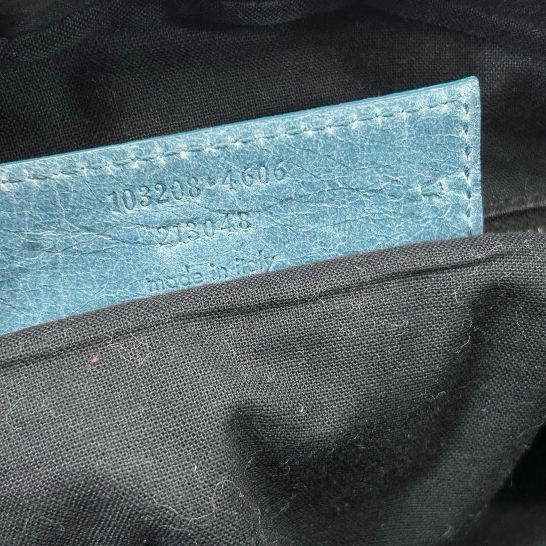 BALENCIAGA バレンシアガ ザ・ファースト 2WAYハンドバッグ レザー ブルー系  103208