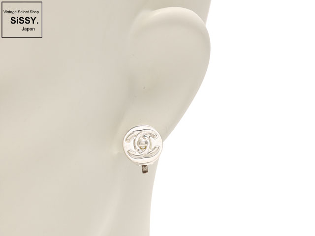 CHANEL シャネルココマーク ヴィンテージ イヤリング メタル シルバー 97A