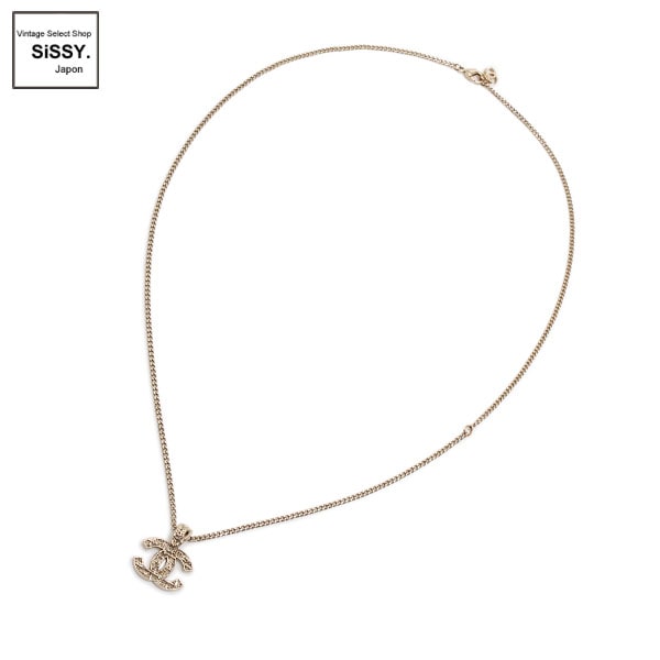 ■シャネル■ ロングネックレス ココマーク シャンパンゴールド A15C 【CHANEL】
