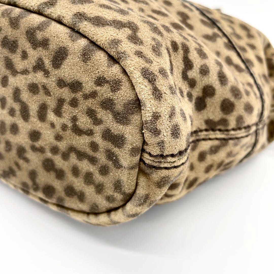 GIVENCHY ジバンシー 2WAYハンドバッグ マイクロ ナイチンゲール レオパード スエード ブラウン 日本限定品(2013年製)