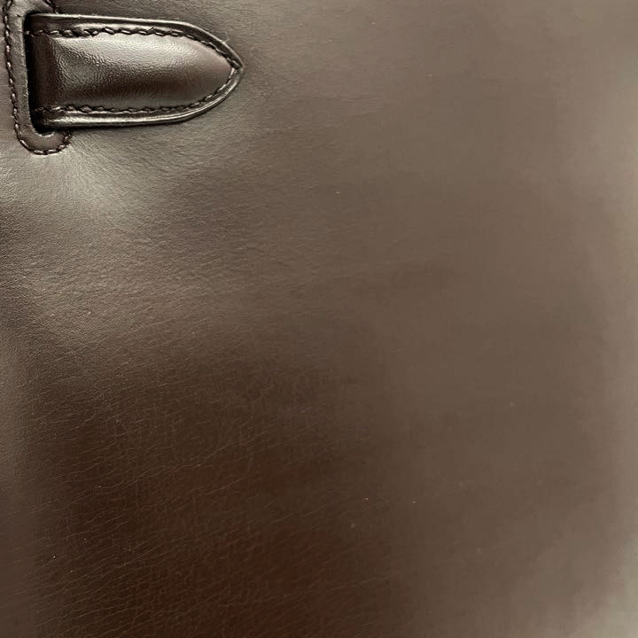 HERMES エルメス ヴィンテージケリー32 ハンドバッグ 外縫い ボックスカーフ ブラウン ゴールド金具 1950年代