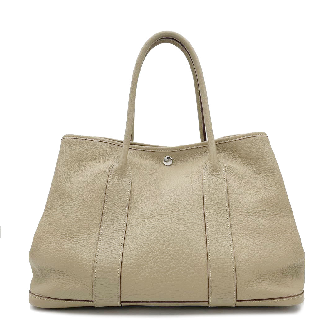 HERMES エルメス トートバッグ ガーデンパーティPM ネゴンダ ベージュ系 □L刻印