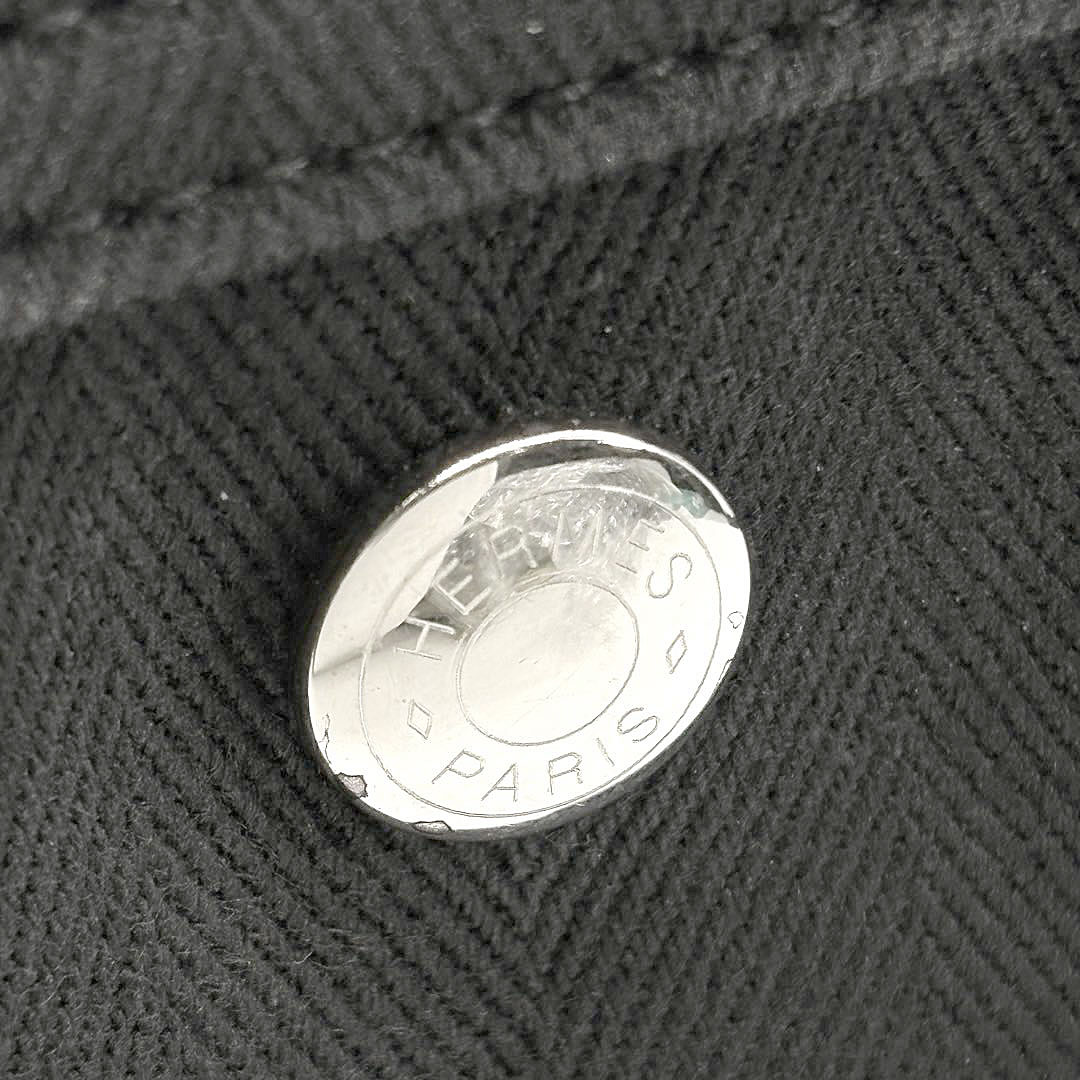 HERMES エルメス ハンドバッグ ヴァルパライソPM トワルシェブロン/レザー ブラック □P刻印