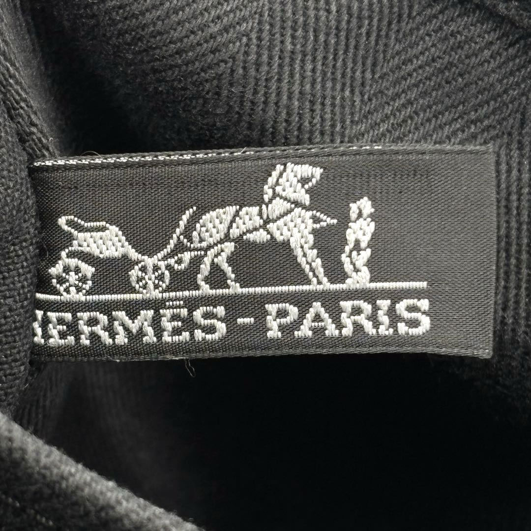 HERMES エルメス ハンドバッグ ヴァルパライソPM トワルシェブロン/レザー ブラック □P刻印