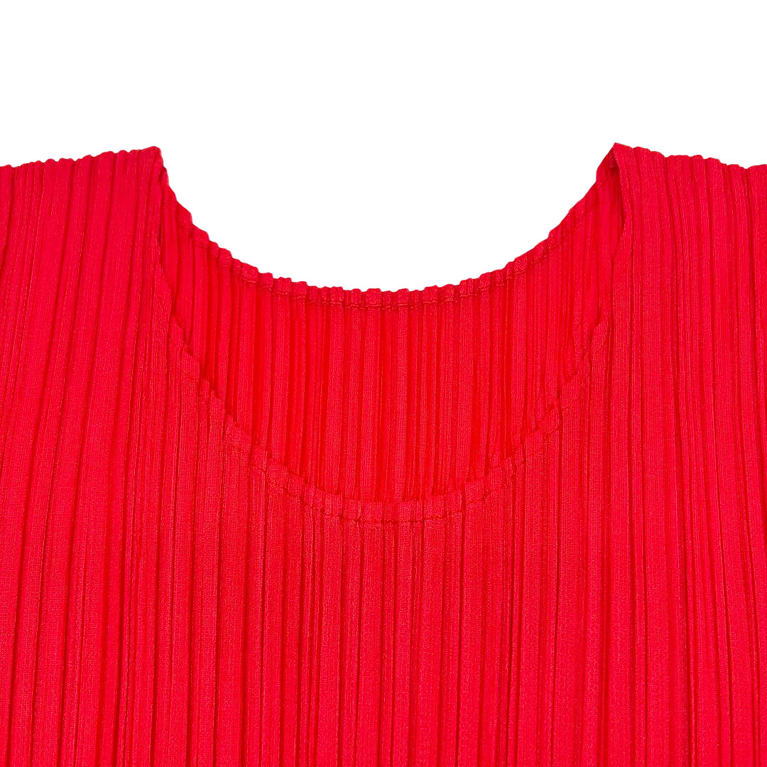 PLEATS PLEASE プリーツプリーズ　ネイビー/裏レッド 長袖トップス PLEATS PLEASE ISSEY MIYAKE プリーツプリーズ イッセイミヤケ 長袖