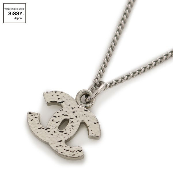 ■シャネル■ ココマーク ネックレス ラインストーン シルバー 06V 【CHANEL】