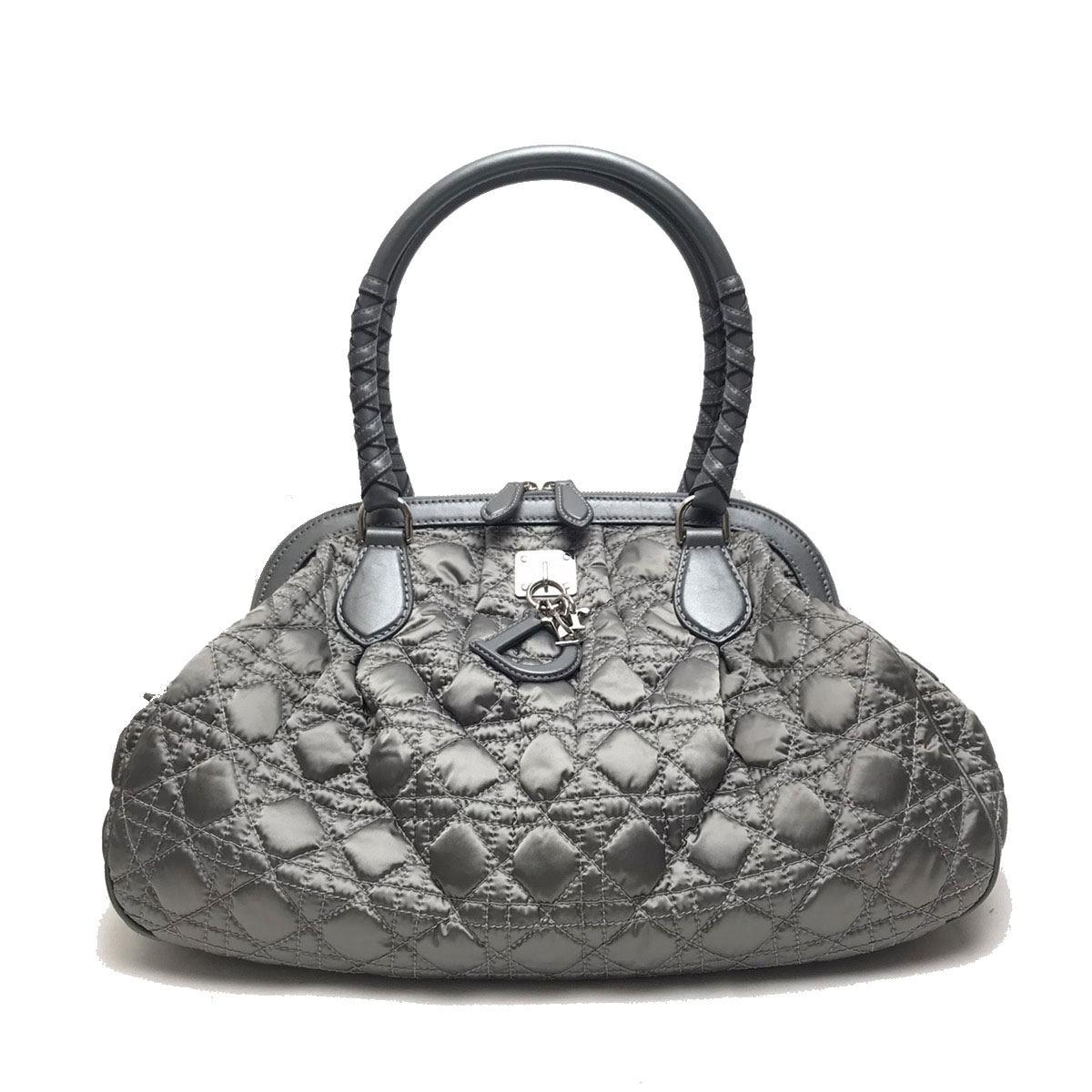 DIOR ディオール カナージュ ハンドバッグ ナイロン ロゴ金具 