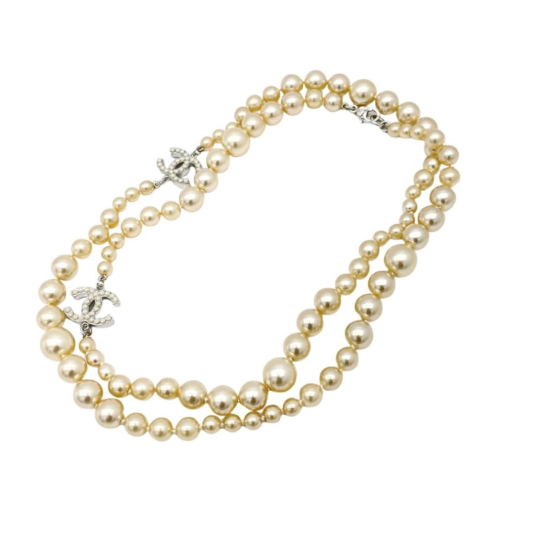 CHANEL(シャネル) ココマーク ロングパールネックレス