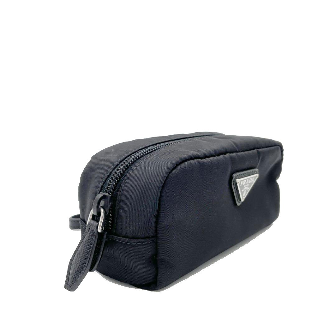 PRADA プラダ ポーチ ストラップ付き ナイロン ブラック 1NE693