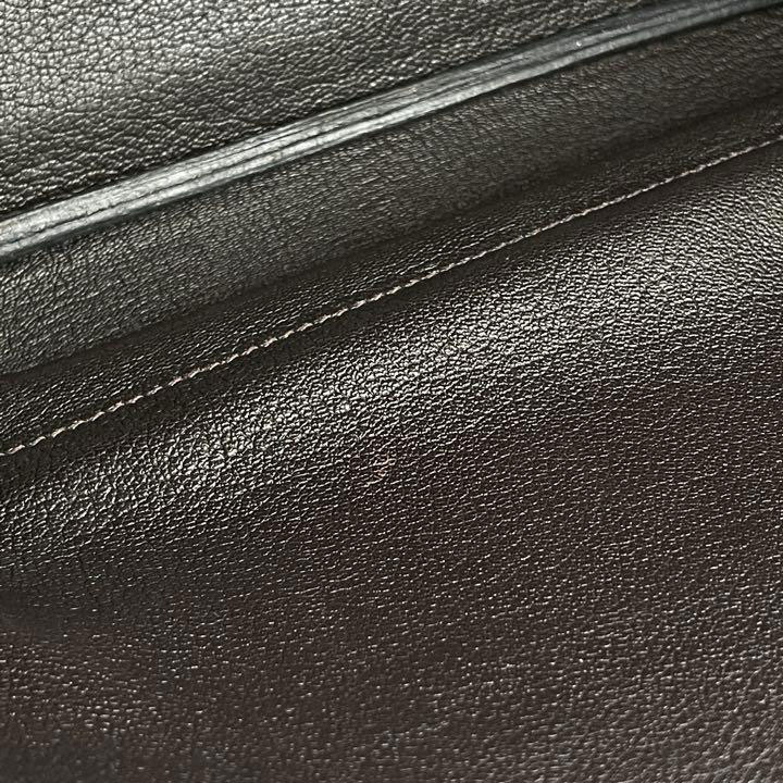 HERMES エルメス オータクロア32 ハンドバッグ ボックスカーフ ダークブラウン シルバー金具 □H刻印