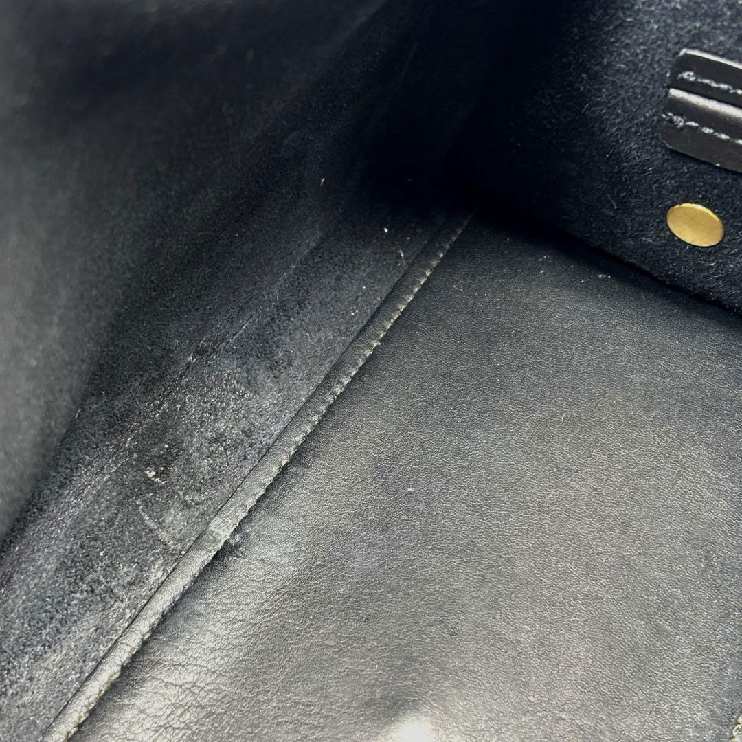 SAINT LAURENT PARIS サンローランパリ 2WAYハンドバッグ  ベイビーカバス レザー ブラック/ゴールド金具 424868